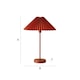 image 7 of ValueLights Akira Burnt Orange Pleat Shade Side Table Lamp & Bulb | Orange
