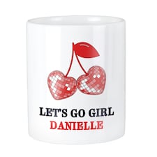 Personalised Cherry Make Up Brush Holder White