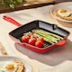 image 3 of Cooks Professional 2 Piece Cast Iron Frying Pan & Skillet Set with Enamel Interior - Oven Safe & All Hob Compatible | Red | Red