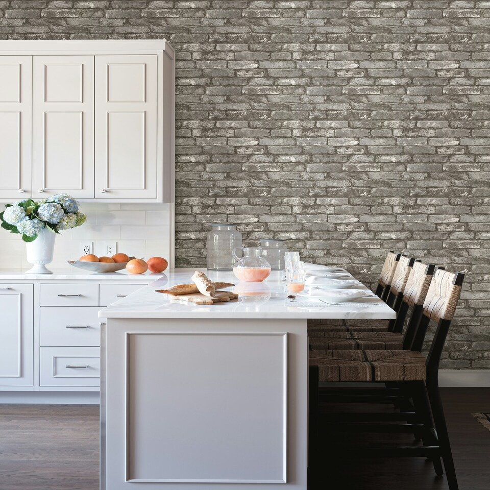image 1 of A-Street Oxford Loft  Brickwork Taupe Wallpaper FD21259 Multi