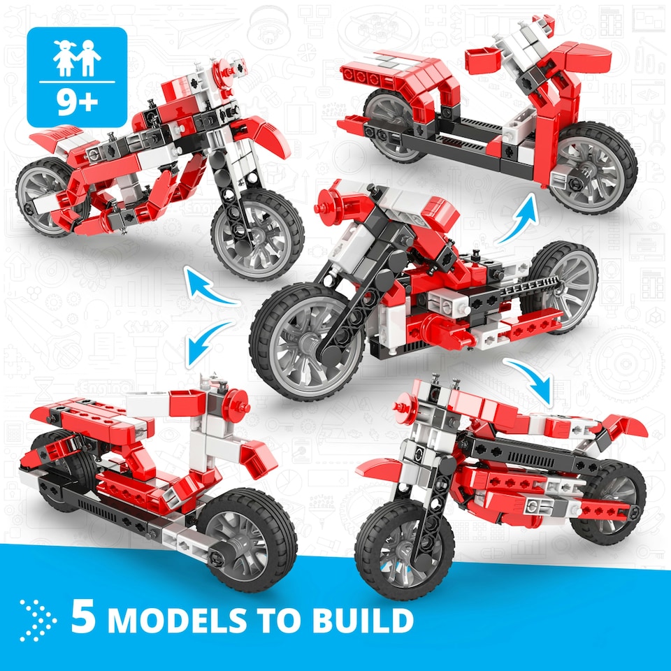 image 1 of Engino INVENTOR MECHANICS Custom bike with 5 bonus models