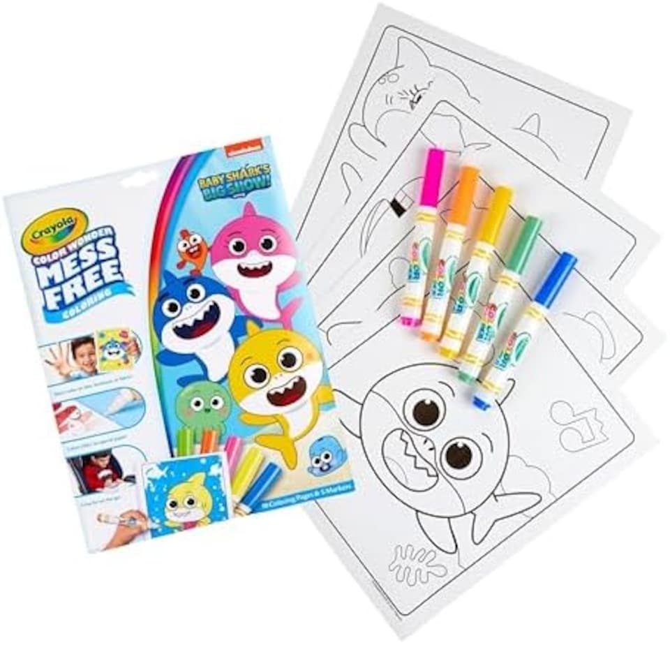 image 1 of Crayola Baby Shark Color Wonder Colouring Set