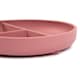 image 4 of Tiny Dining Baby Divided Silicone Suction Plate - Dusty Rose Pink