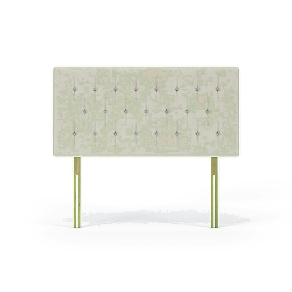 Lona Cream Naples Velvet Headboard King Size N/A