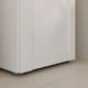 image 8 of Lokko Tall Narrow Bathroom Cabinet with 2 Doors & 1 Drawer with Silver Handles in White