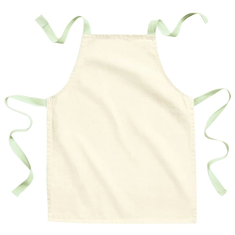 Westford Mill Childrens/Kids Junior Cotton Craft Apron - Natural/Pistachio - One Size