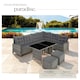 image 4 of 8 Seater Garden Furniture Set Barletta with Cushions, Footstools and Table | Grey | mottled grey/grey | 1