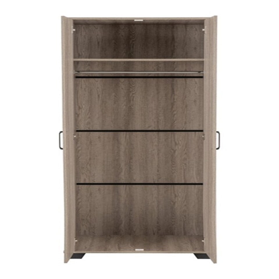 image 1 of Oliver 2 Door Wardrobe - L52 x W80 x H190 cm - Light Oak Effect Brown