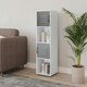 image 10 of 4 -Cube Tall Shelving Unit With Metal Doors Brown | Brown / Black
