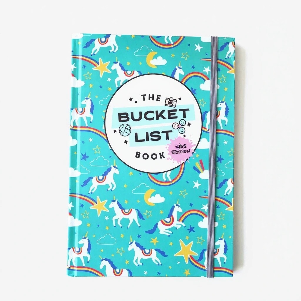 Bucket List Journal for Kids Hardcover Unicorn Design Adventure & Memory Book