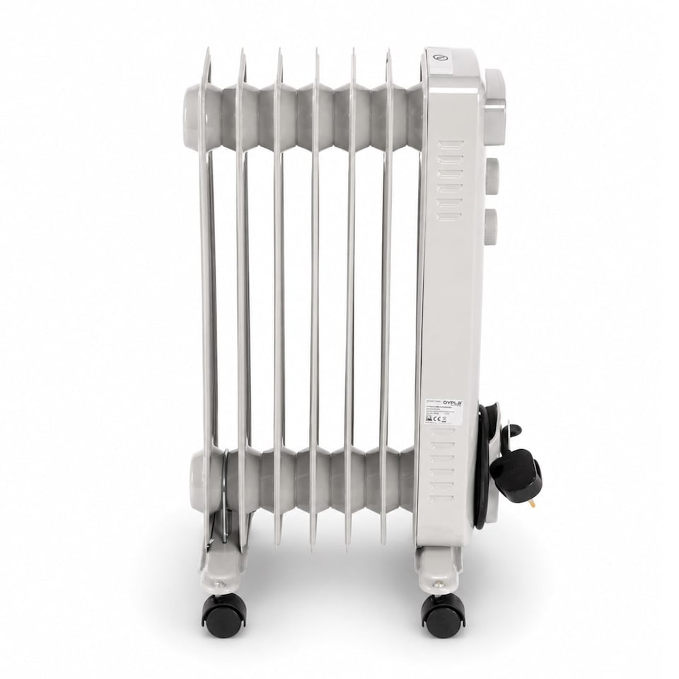 image 1 of 1500W 7 Fin Portable Oil Filled Radiator Electric Heater