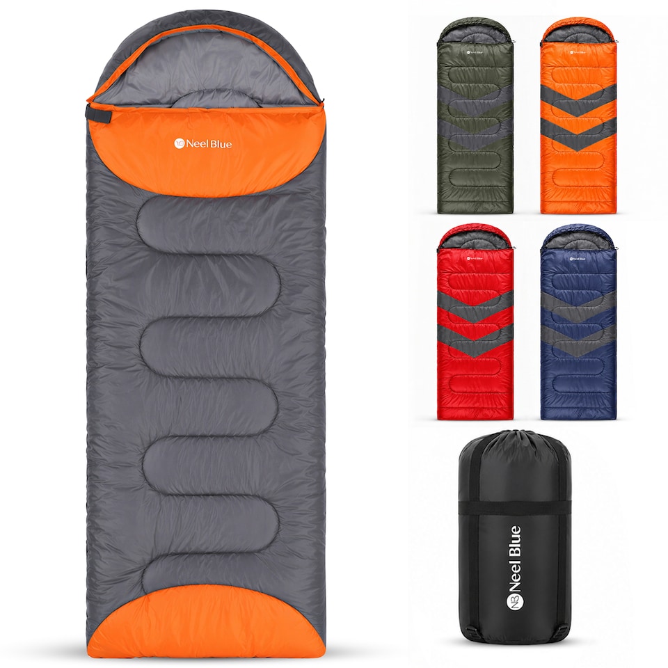 image 1 of 300GSM Sleeping Bag for Adults, Waterproof Camping Gear - 4 Season