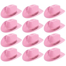 Star Studded Cowboy Hat – Western Fancy Dress Accessory (Comes in Multiple Colours) Pink | 12