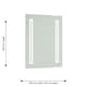 image 9 of Battery Operated Illuminated Bathroom 600mm Strip Rectangular Mirror | Clear | Mirrored glass | 1