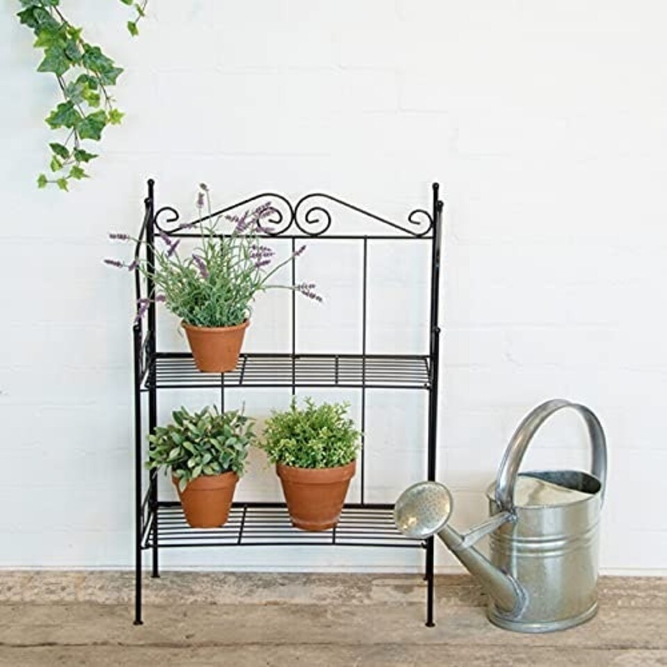 image 1 of Small Folding Metal Etagere Unit Multi