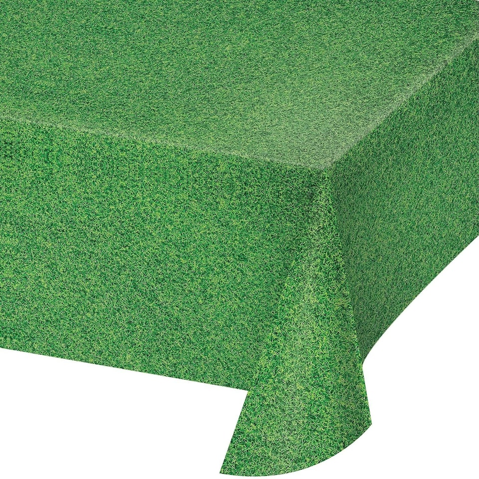 Creative Party Plastic Football Field Party Table Cover - Green - One Size