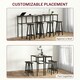 image 5 of HOMCOM 6-Piece Industrial Bar Table Set, 2 Kitchen Tables with 4 Stools, Brown