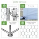 image 7 of PawHut Walk In Chicken Run Large galvanised Chicken Coop with Cover 3 x 8 x 2m | Silver | Silver