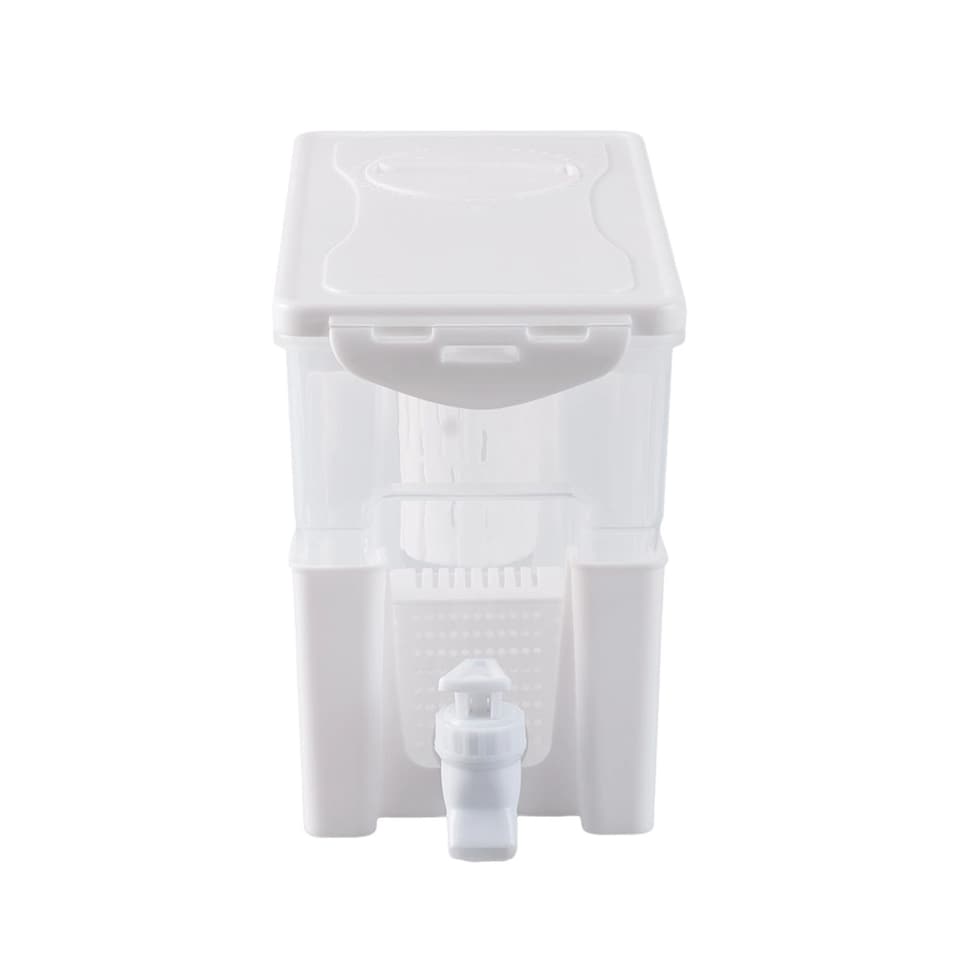 image 1 of Living and Home 3.5L Plastic Refrigerator Cold Water Drink Beverage Dispenser with Base | Clear