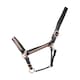 image 1 of Hy Rosciano Leather Horse Headcollar - Black/Rose Gold - Full