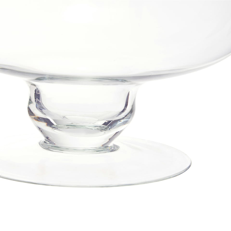 image 1 of Ambra Clear Glass Footed Bowl Clear