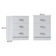 image 9 of FWStyle Tunis 3 Drawer Bedside Chest Matt White