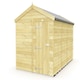 image 1 of 8 x 13 Feet Apex Shed - Single Door Without Windows - Wood - L387 x W231 x H217 cm | Brown