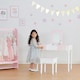 image 2 of Teamson Kids Twinkle Star Vanity Set with Foldable Mirror and Chair, Pink/White