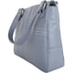 image 3 of Large Genuine Soft Leather Shoulder Contrast Stitch Handbag Blue | Denim