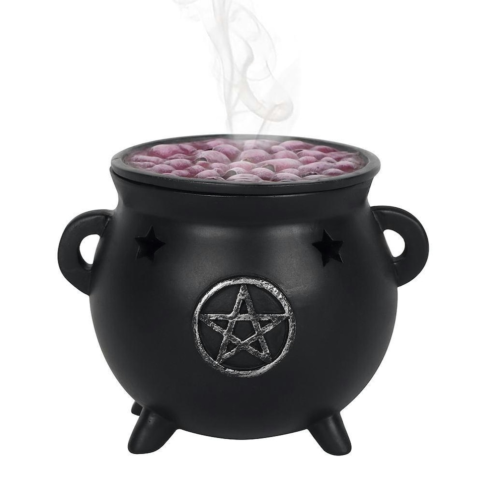 image 1 of Something Different Pentagram Incense Cone Holder - Black/Silver - One Size