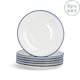 image 1 of Nicola Spring White Farmhouse Espresso Saucers - 13cm - Pack of 6 | White | White