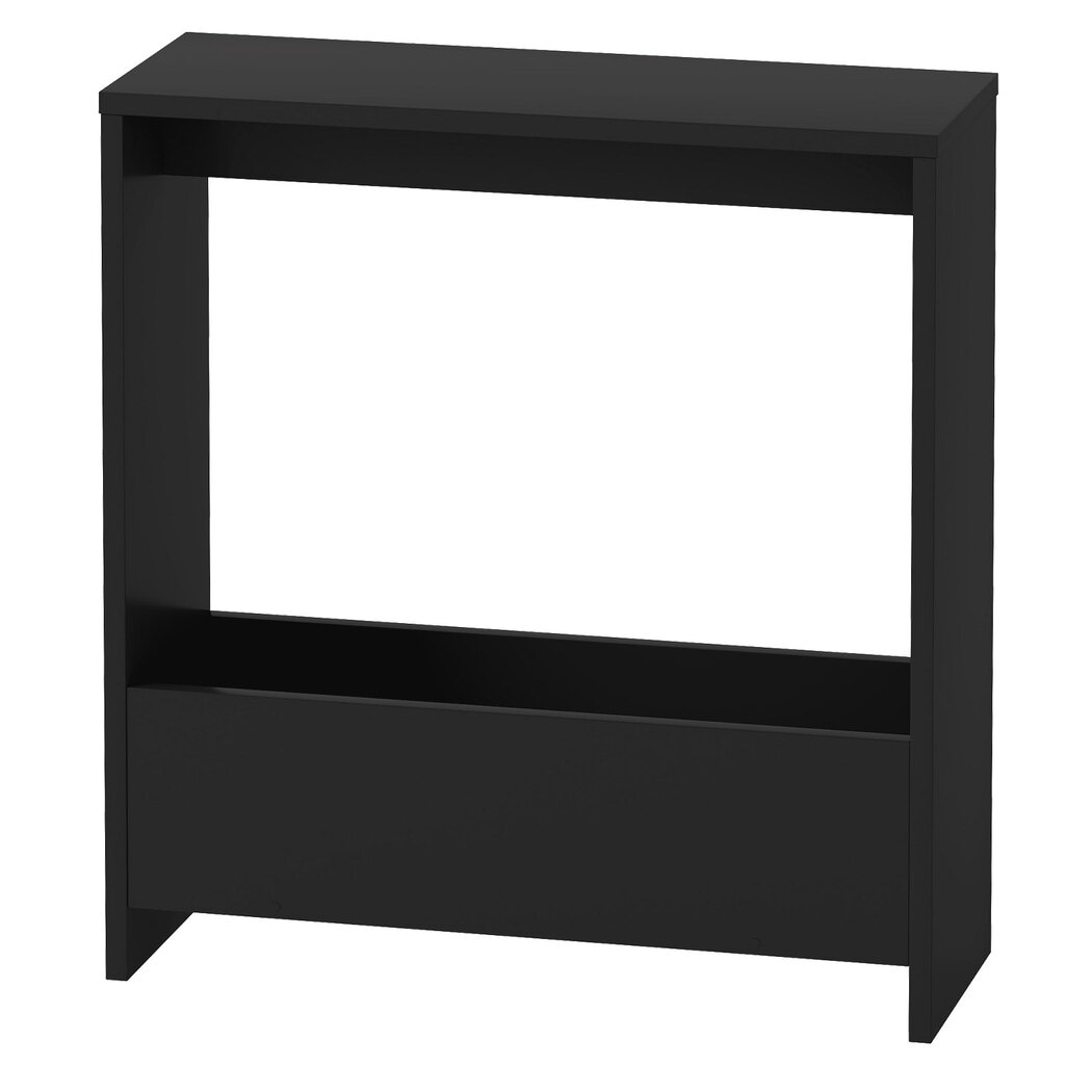 Levede Narrow Side Table Slim End Table Sofa Accent Table Magazine Storage Shelf Black Black