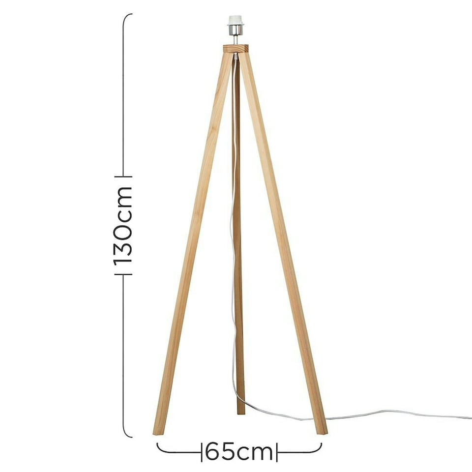 image 1 of ValueLights Modern Light Wood Tripod Design Floor Lamp Base
