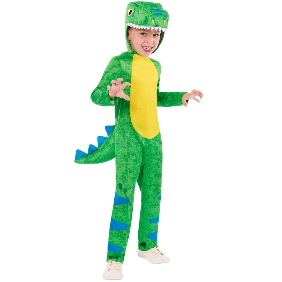 image 1 of Bristol Novelty Childrens/Kids Friendly Dinosaur Costume Set - Green - 7-8 Years 7-8 years