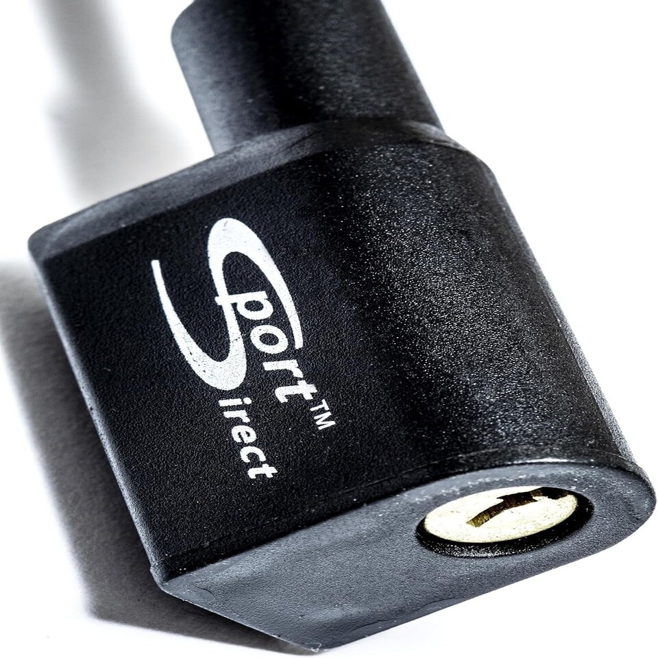 image 1 of Sport Direct 8mm x 76cm Steel Cable Bike Lock With 2 Keys Black