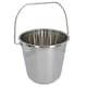image 2 of 12L Stainless Steel Metal Bucket Pail Water Carrier Greenhouse Garden BBQ 10PK