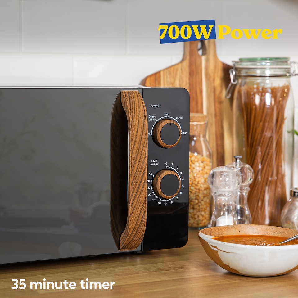 image 1 of Russell Hobbs RHMM713B-N/01 Manual Microwave 17L 700W Scandi Black