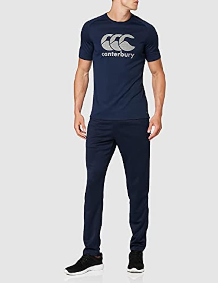 image 1 of Canterbury Men's Stretch Tapered Poly Knit Pants, Navy, Small, E512866