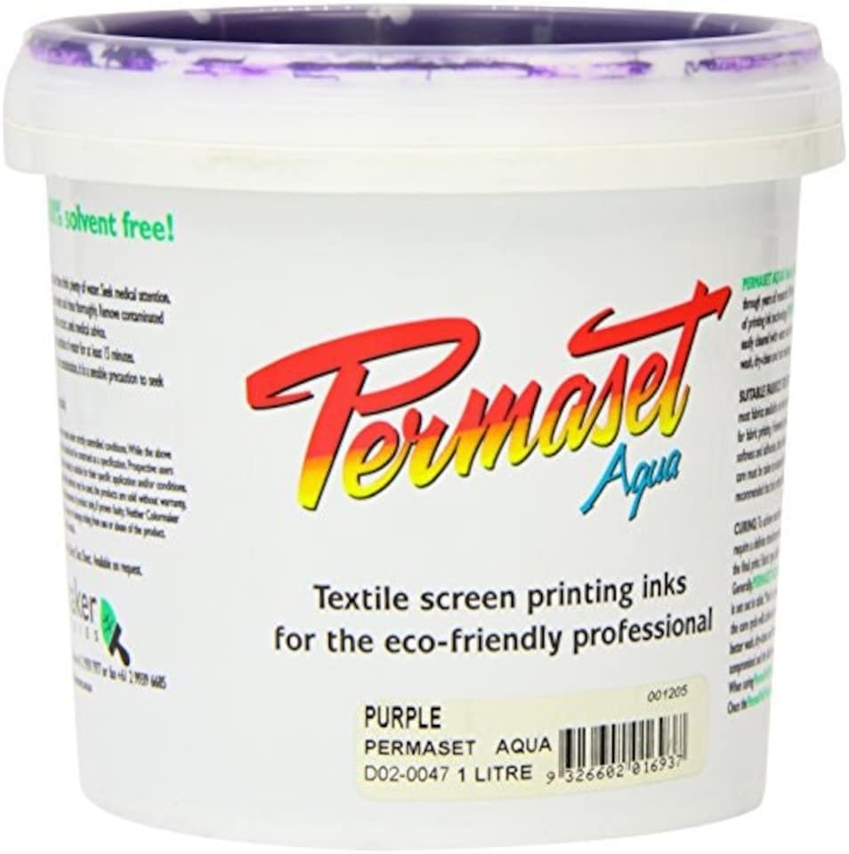 Permaset Aqua Standard Ink, Purple, 1 Litre