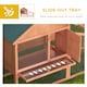 image 9 of PawHut Rabbit Hutch, 2 Tier Bunny House with Asphalt Roof, Ramp, tray, Green