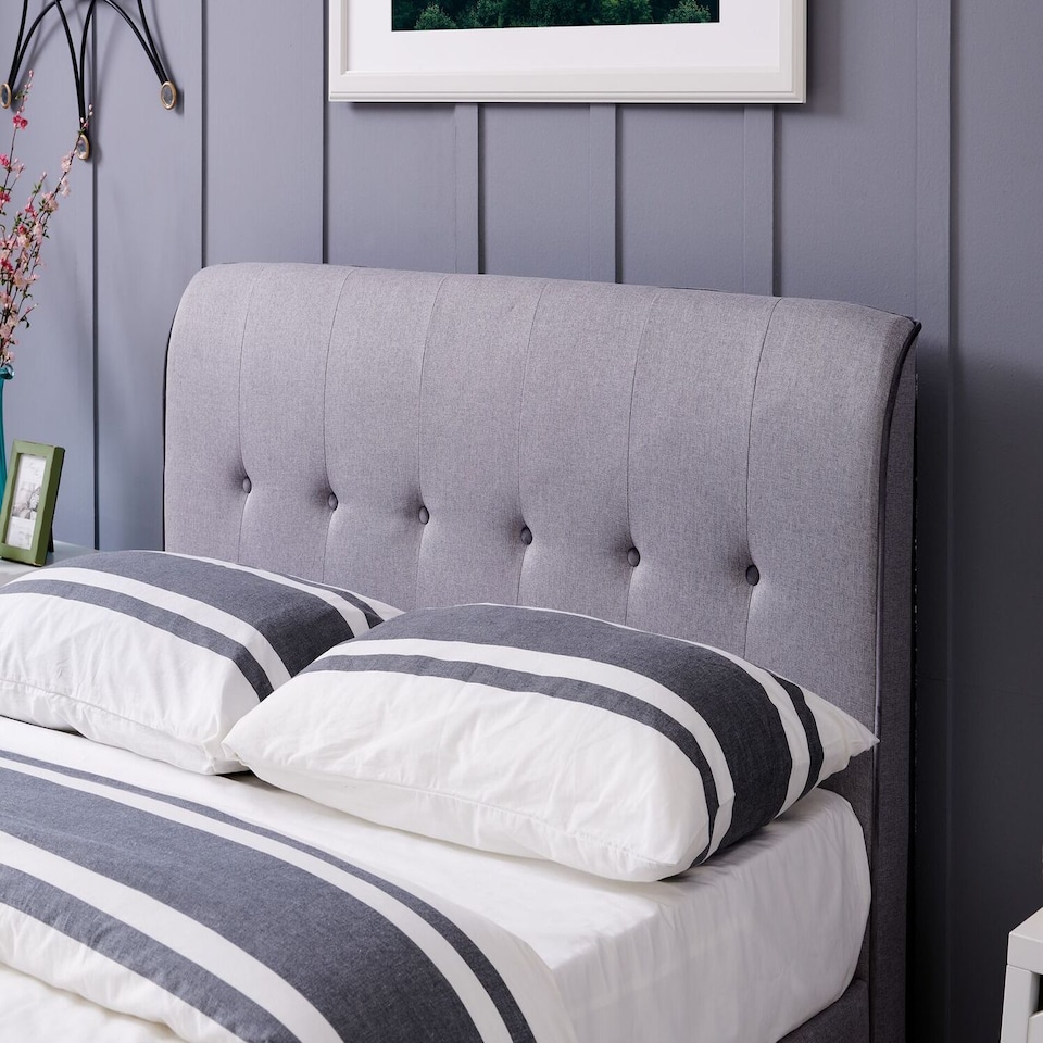 image 1 of Carmel Kingsize 5ft Grey End Opening Ottoman Bed | Grey | King