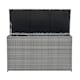 image 3 of Teamson Home Outdoor Garden Storage Box X-Large 700L Grey Wicker Rattan