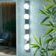 image 3 of ValueLights Silver Chrome Hollywood Make Up Dressing Table Vanity Light IP44 Wall Light Glass Globe Lamp Shade - Bulbs Included