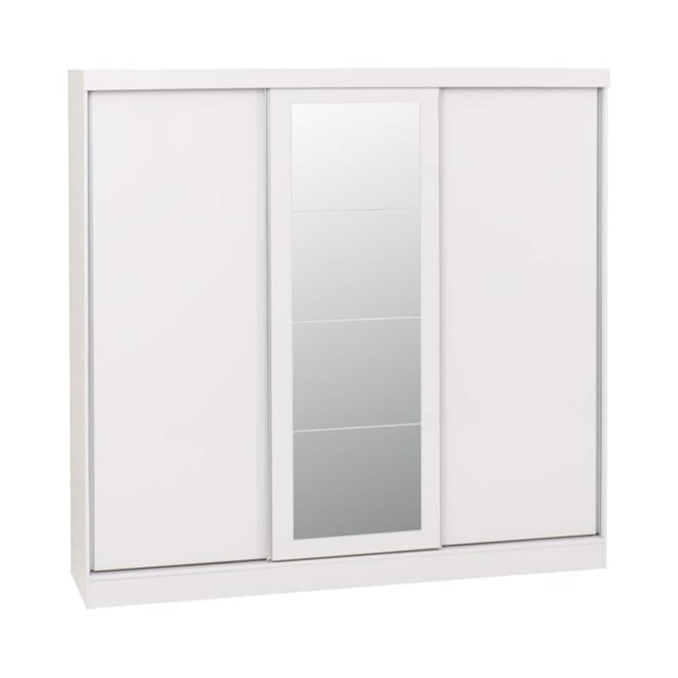 image 1 of Nevada 3 Door Sliding Wardrobe - L62 x W242.5 x H194 cm - White Gloss White