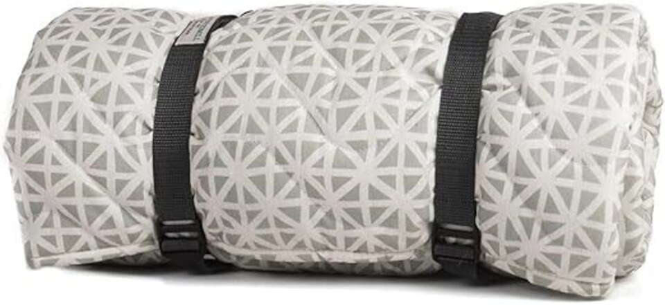 image 1 of Newbury Quilted Picnic Rug - Light Grey