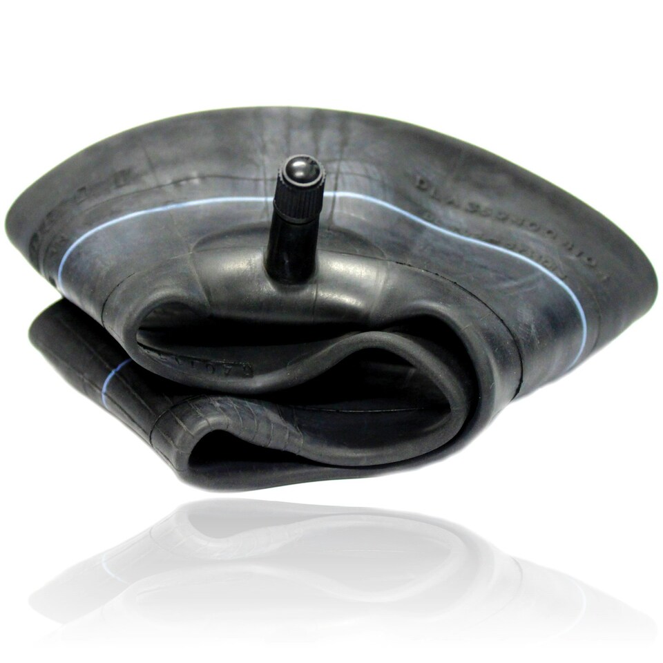 image 1 of SPARES2GO Innertube 3.50-4.00 x 8 Pneumatic Wheel Barrow Trailer Truck Cart Straight Inner Tube