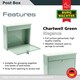image 2 of Burg-Wachter Elegance Wall Mounted Galvanised Stell Lockable Weatherproof Ppost Box - 36x31x11cm Green | Chartwell Green