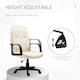 image 3 of HOMCOM PU Leather Office Chair Swivel  Mid-Back Computer Desk Chair, Cream