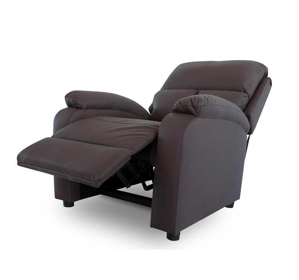 image 1 of Venus PU Leather Manual Recliner Chair with Plush Cushioning & Ergonomic Support - Brown