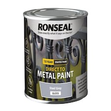 Ronseal - Direct to Metal Paint Steel Grey Gloss 250ml